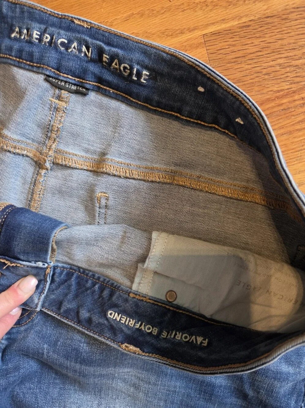 American Eagle Outfitters Jeans Women's 22 Short Medium Blue Favorite Boyfriend - Picture 4 of 7